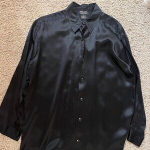 NY&Co 100% Silk Button Up Shirt